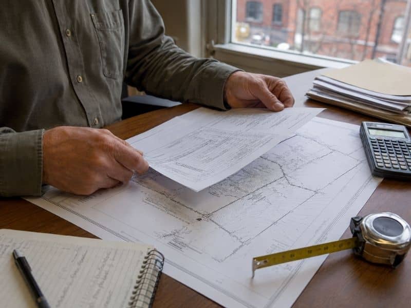 Property Survey cost quote and survey plat reviewed by a land surveyor in Boston Massachusetts